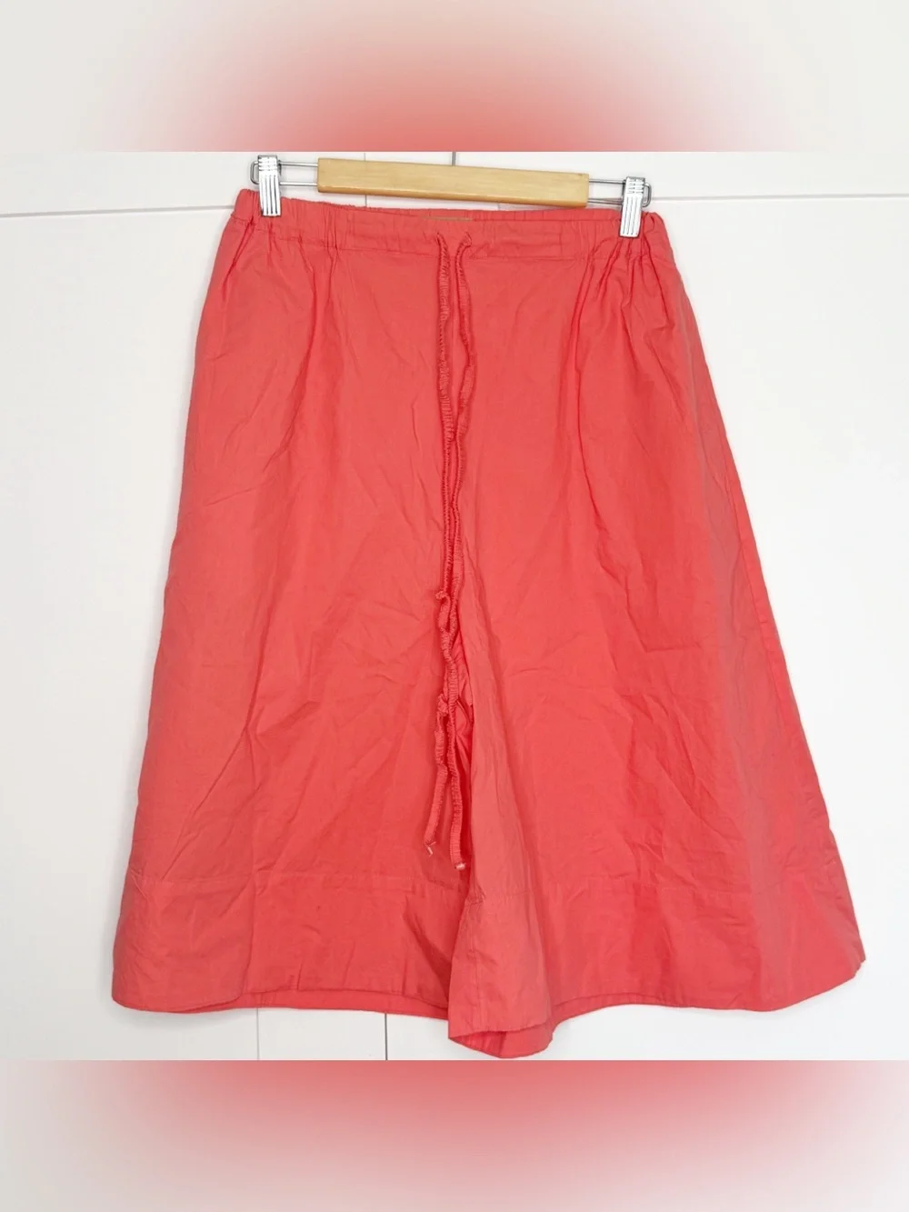 Free-est Free People Cotton Lucca Culotte Shorts Wide Leg medium coral pink